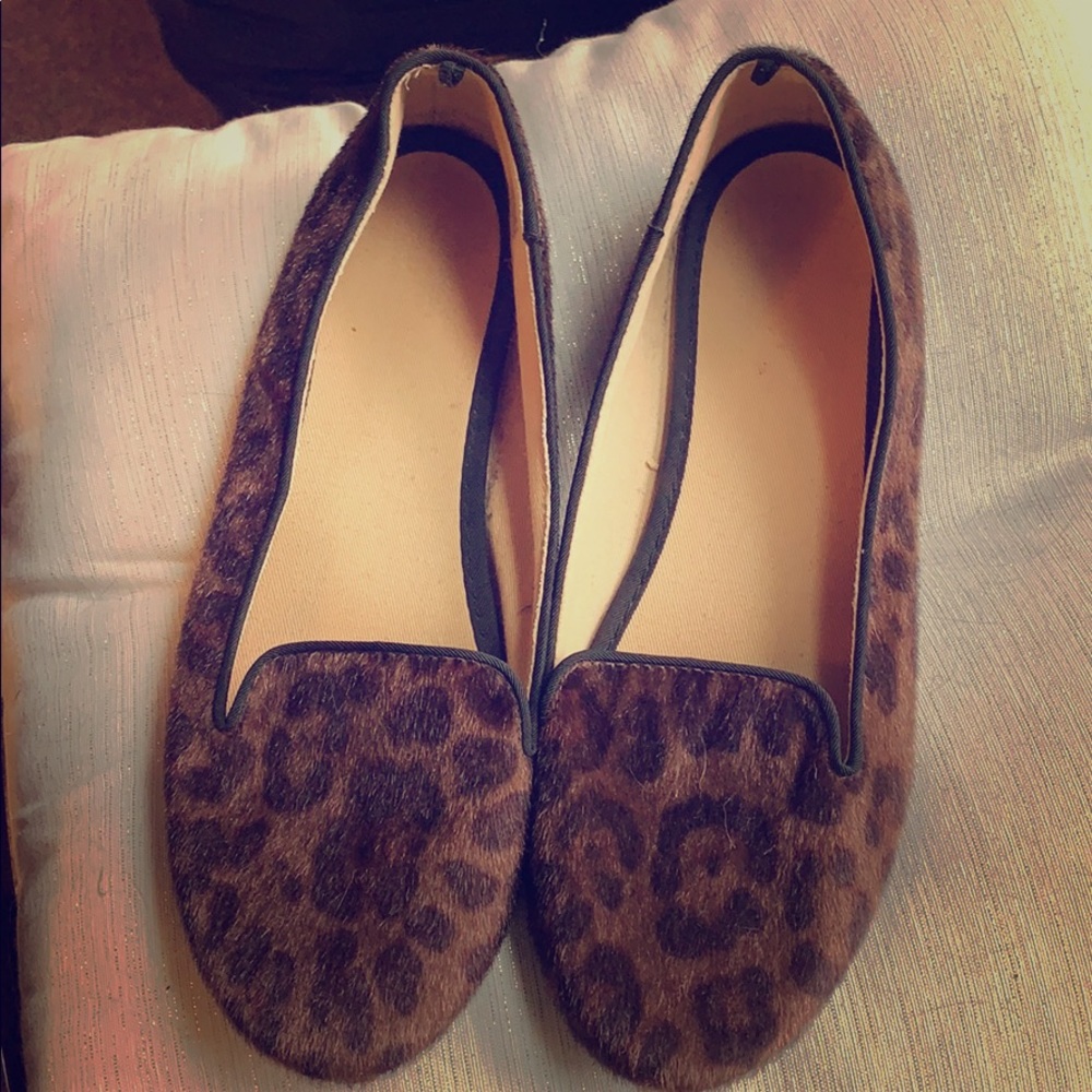 Leopard print flats